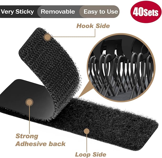 40Sets-1x4 inch Hook&Loop Strips - Image 2