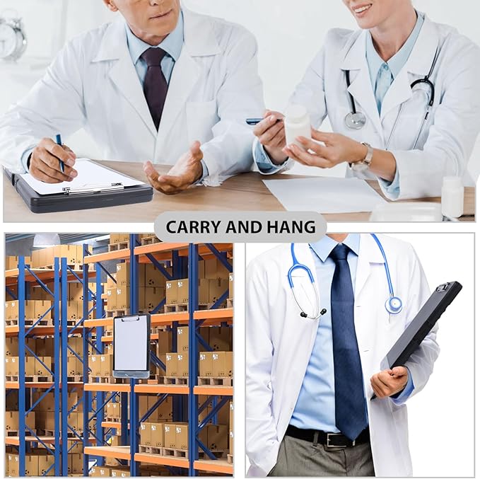 5 PCS Clipboard with Storage High Capacity Plastic Clipboard with Pen Holder - Image 5