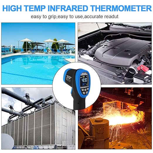 High Temperature IR Thermometer -58℉- 2732℉, Dual Laser Industrial Pyrometer - Image 6