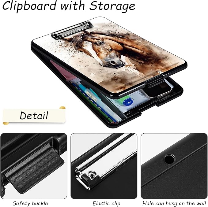 Clipboard with Storage, High Capacity Plastic Storage Clipboard with Pen Holder - Image 3