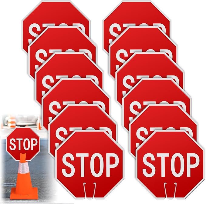Geetery 12 Pcs Stop Signs Traffic Signs 12 x 12 Inches, Street Road Traffic by Geetery