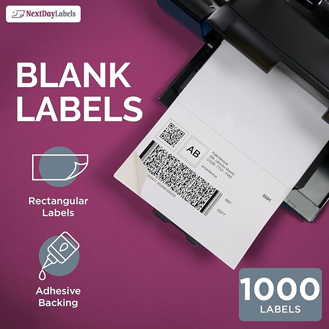 NextDayLabels – 8-1/2" x 5-1/2" Rectangular Sticker Labels - Image 3
