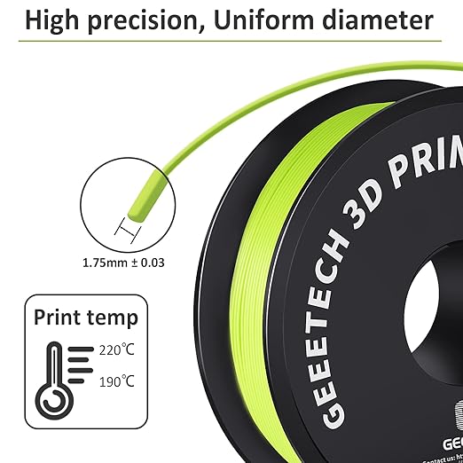 Geeetech 1.75mm PLA 3D Printer Filament, 1kg Spool, Upgrade Tidy Winding - Image 2