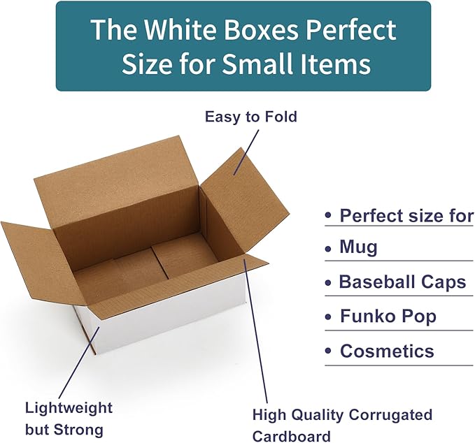 25 Pack Shipping Boxes 7x5x3 Inches, Small Business, Literature Mailer - Image 6