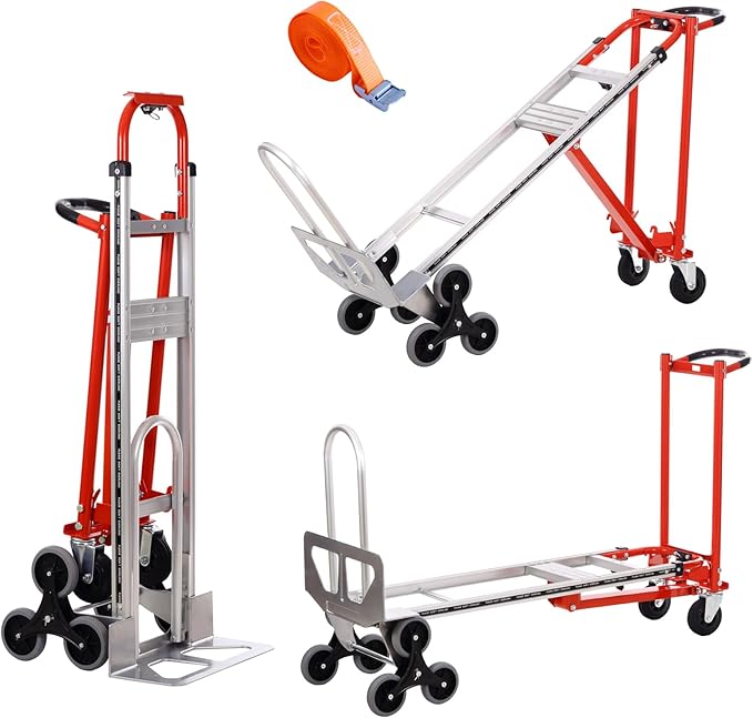 3-in-1 Industrial Convertible Hand Truck Dolly, 1000 lbs Capacity Aluminum Hand by SHUNWATER