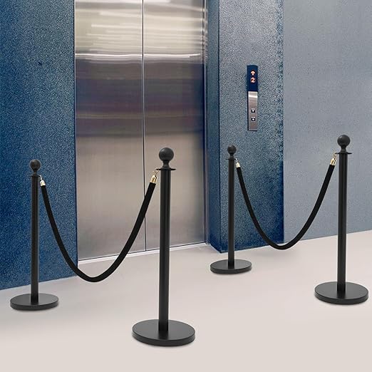 Crowd Control Stanchion Set, 4 Packs Stanchion Set - Image 5