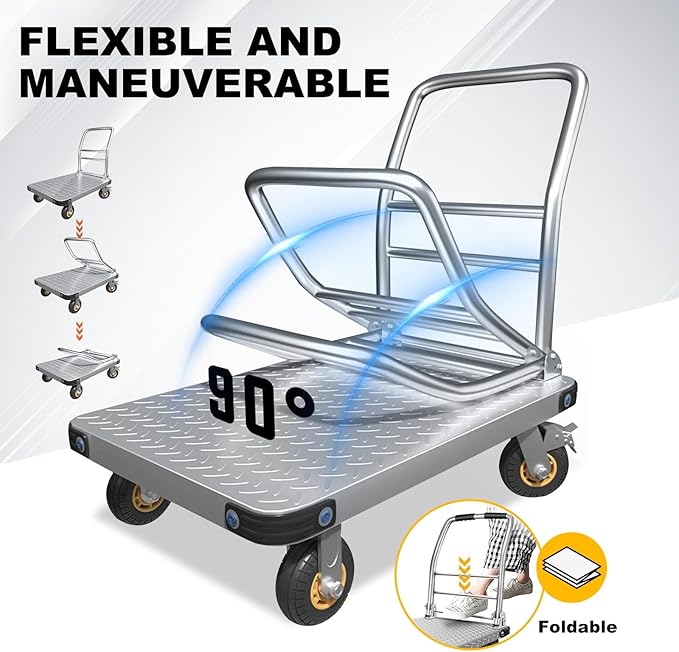 Folding Platform cart Dolly cart Push Cart Dolly Moving Platform - Image 7