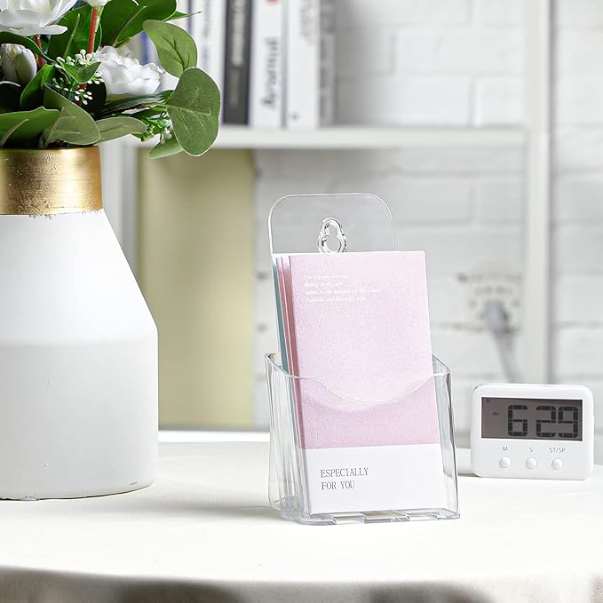 Yookeer 20 Pieces Brochure Holder Stand Acrylic Pamphlet Holder 4x7.9 Inches - Image 7