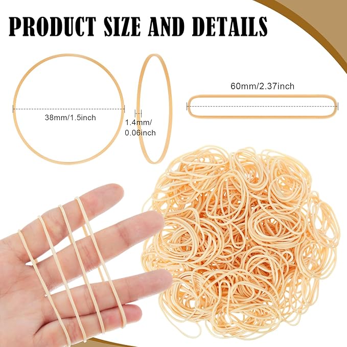 Marspark Rubber Bands Bulk Elastic Rubber Bands 5 lb File Folder Strong Elastic - Image 2