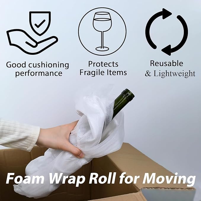 Packing Foam Roll for Moving 10 Inch Wide x 100FT Cushion Foam Wrap Roll for - Image 5
