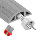 MYFAMIREA 5FT Floor Cord Cover for Wire Self Adhesive Cable Cavity Management by MYFAMIREA