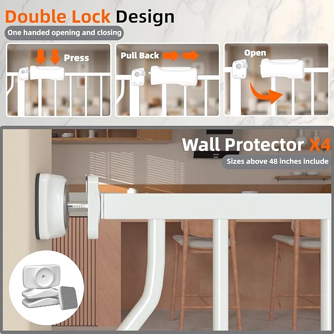 TSAYAWA Extra Wide Walk Through Baby Gate - Image 4