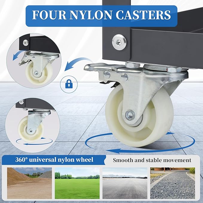 Adjustable Planer Stand with Wheels, Heavy Duty Planer Table - Image 4