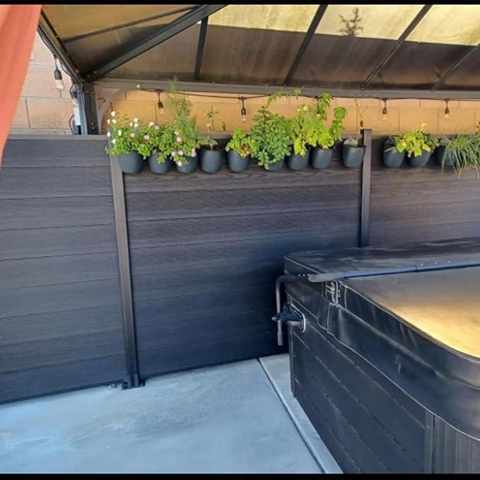 6ft x 6ft Outdoor Privacy Fence, Wind Resistant, Wood Plastic Composite Fence - Image 8