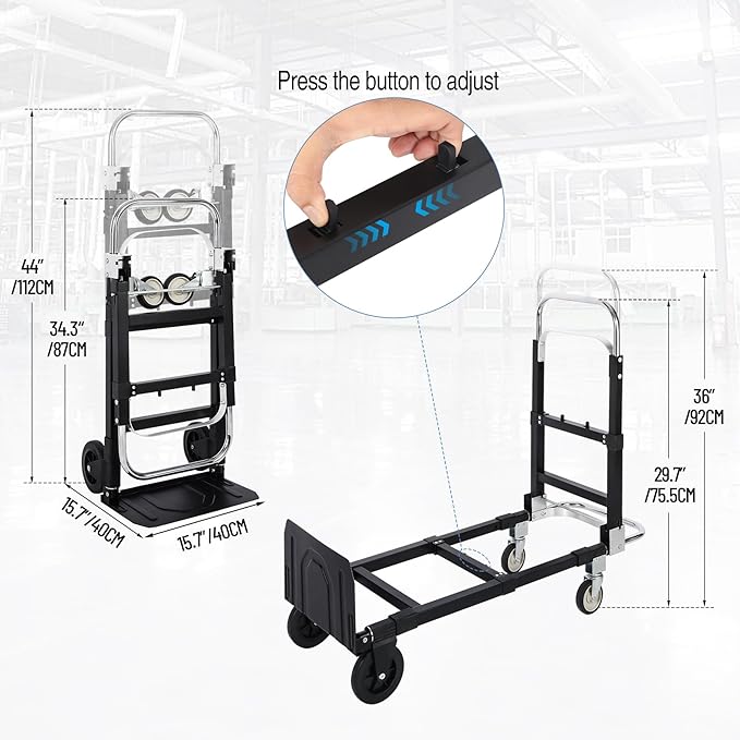 RedSwing Hand Truck Dolly Foldable, Folding Convertible Hand Truck - Image 2