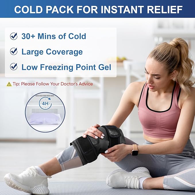 APEXUP Ice Pack for Knee Pain Relief, Large Reusable Wrap After Surgery - Image 5