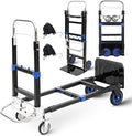 Upgraded 3 in 1 Folding Hand Truck, 600lbs Capacity, Heavy Duty Convertible by ZROECWT