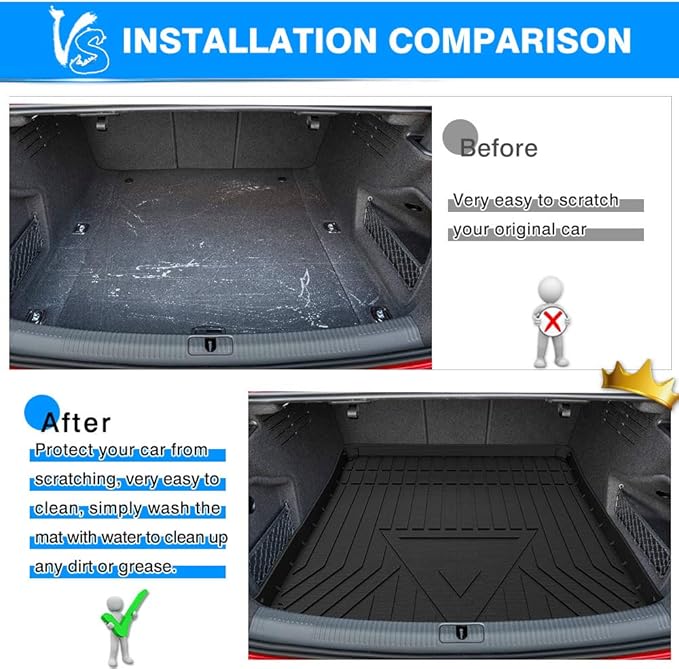 Cargo Liner Fits for Audi A4 / S4 2017 2018 2019 2020 2021 2022 2023 2024 Cargo - Image 4