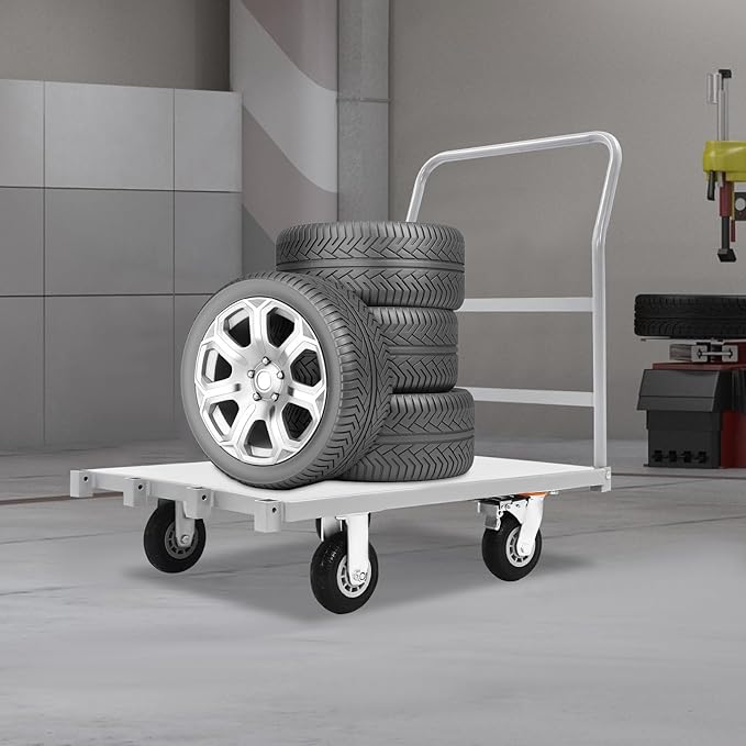 36"x24" Heavy Duty Platform Truck Cart, 2000lbs Capacity Steel Flatbed Cart - Image 2