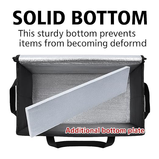 Additional Bottom Plate 2-Pack XXXL Insulated Food Delivery Bag Cooler Bags - Image 2