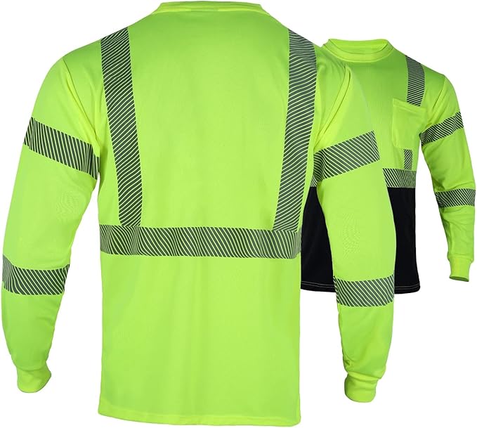 FONIRRA Safety Shirts for Men High Visibility Reflective ANSI Class 2 Hi Vis - Image 2