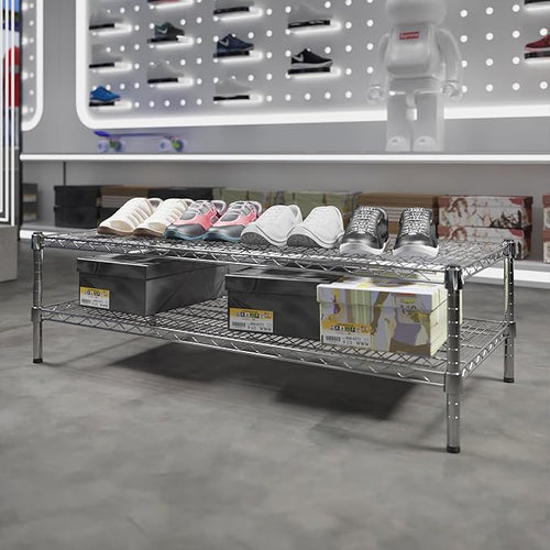 21" Deep x 48" Wide x 14" Height Wire Shelving Kit | 2-Tier | NSF Commercial - Image 2
