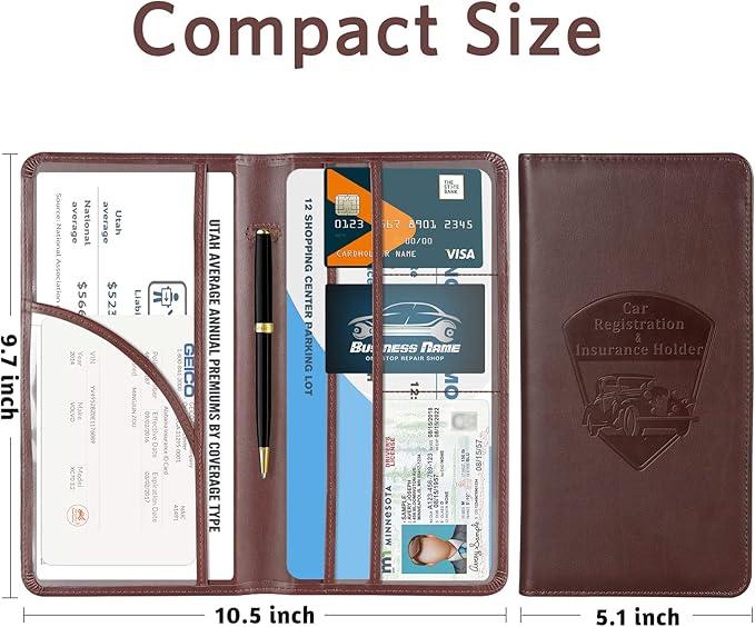 CoBak Premium Faux Leather Car Document Holder - Image 5