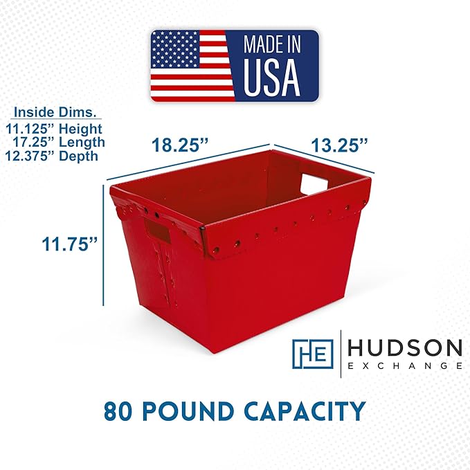 Hudson Exchange 18.25 x 13.25 x 11.75 Corrugated Space Age Handled Storage - Image 2