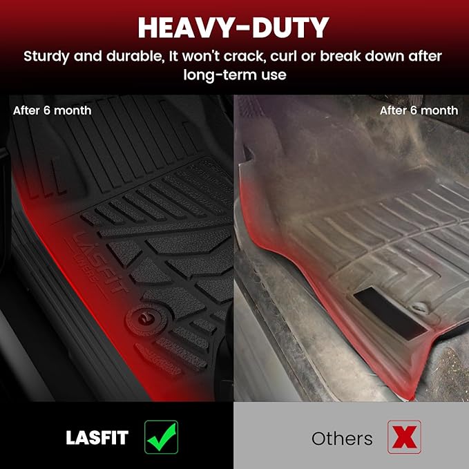 LASFIT Floor Mats for Ford F250 F350 1999-2007 Super Duty Crew Cab Carpet Floor - Image 4