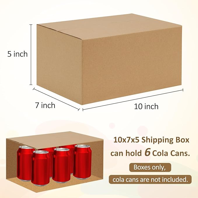 Eupako 10x7x5-Small-Shipping-Boxes-30-Pack-Brown-Corrugated-Box-Mailers - Image 2