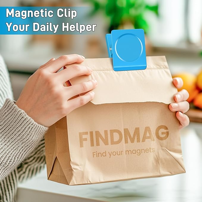 FINDMAG 4 Pack Extra Large Magnetic Clips, 2.2inch Magnetic Christmas Light - Image 5