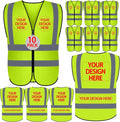 BeautyWill Custom Safety Vest Customized Logo Class 2 High Visibility by BeautyWill