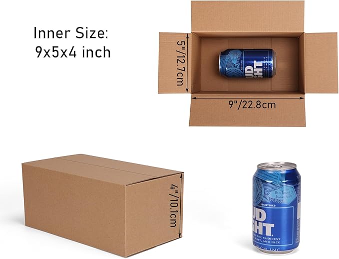 CRUGLA 40 Packs 9x5x4 Shipping Boxes Corrugated Cardboard Boxes Bulk - Image 2