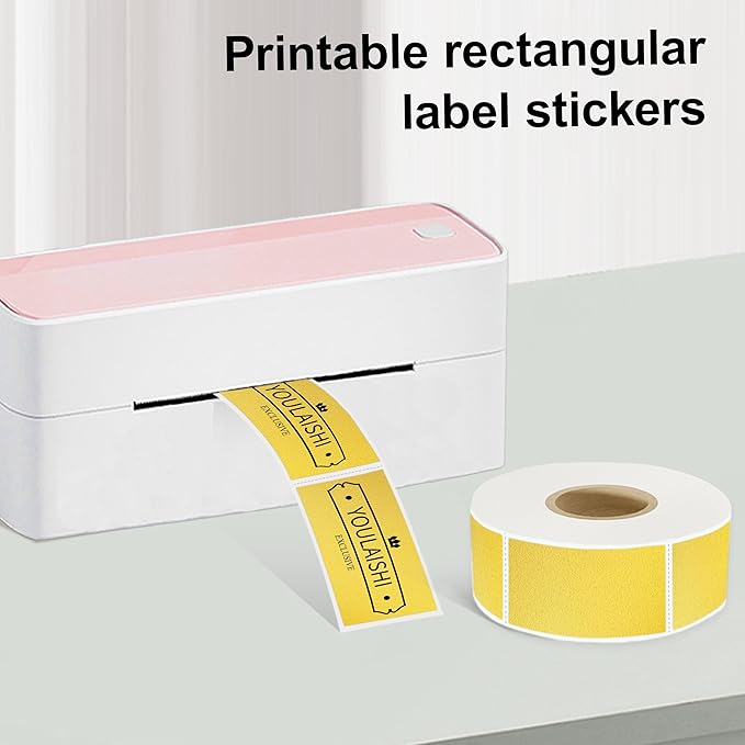 1x2 inch Label Stickers Roll for Thermal Printer 500PCS Colored Removable - Image 2