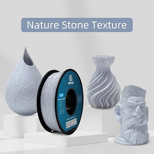 Geeetech Marble PLA Filament, Stone-Like Appearance, 1.75mm 3D Printing - Image 3