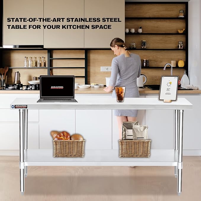 DuraSteel 24x72 Stainless Steel Work Table - Image 7