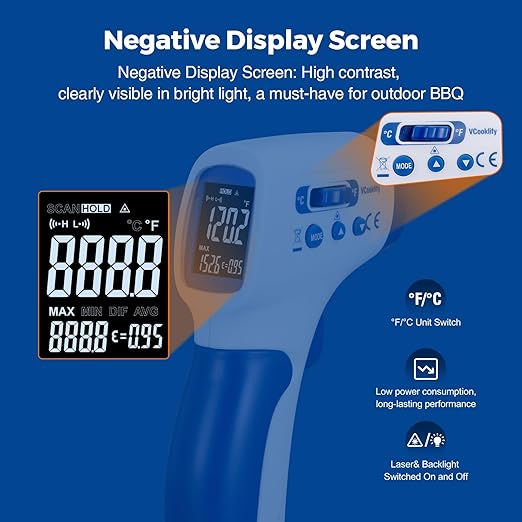 Ring Laser DS20:1 Infrared Thermometer Temperature Gun - Image 5