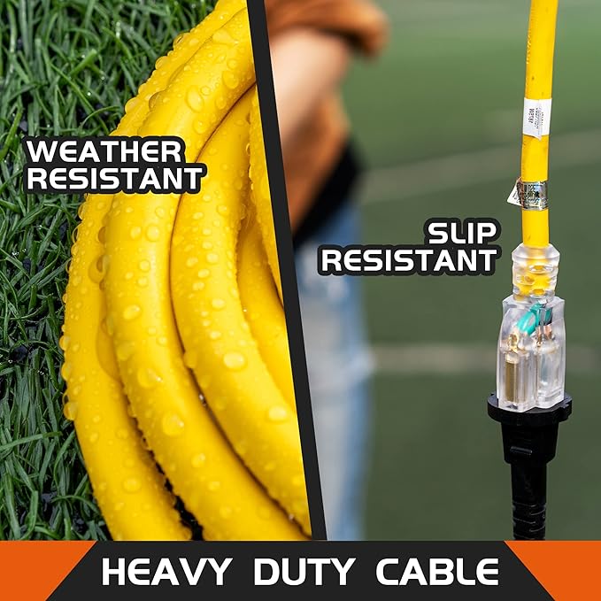 3-Outlets Indoor Outdoor Extension Cord Weatherproof - Image 4