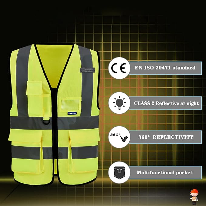 A-SAFETY 6XL7xl 8XL, high vis reflective Safety Vest - Image 4