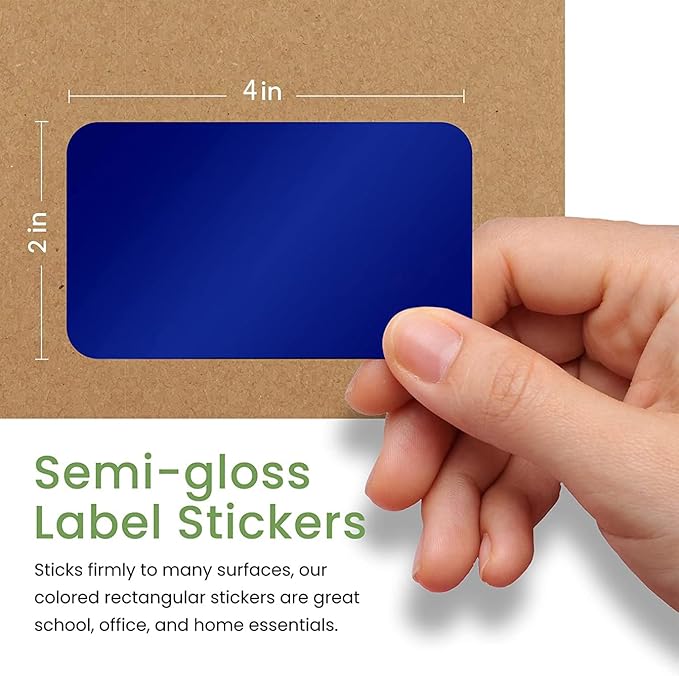 4" x 2" Blank Stickers to Write On Name Tags Color-Coding Labels - Image 3