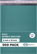 Green Small Poly Bubble Mailers 6x10 inch #0 | Self Seal Padded Envelopes | by MAILERVIEW