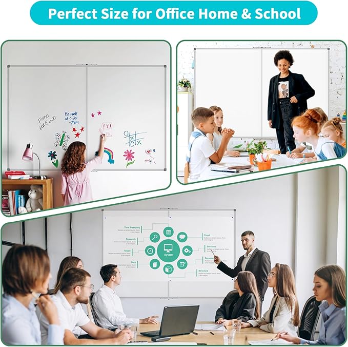 JILoffice Large Foldable White Board 72x40 Inches, Dry Erase Magnetic White - Image 4