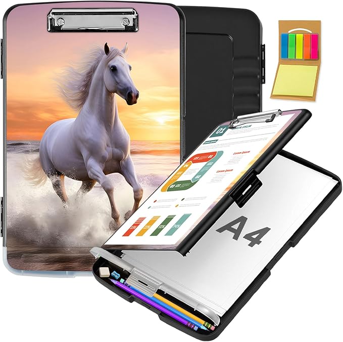 Clipboard with Storage, Office Supplies Nursing Clipboards Folder with Pen by CAPAUNVDA