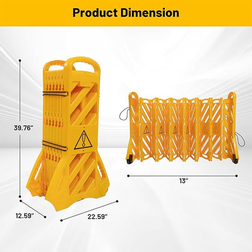 13FT Folding Security Gate, Portable Safety Barrier - Image 2