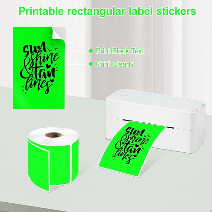 3 X 5 Inch Printable Waterproof Rectangle Color Coding Labels, 300 Per Roll - Image 3