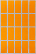 Royal Green Neon Orange Rectangle Stickers 1.57 inch x 0.75 inch by RoyalGreen