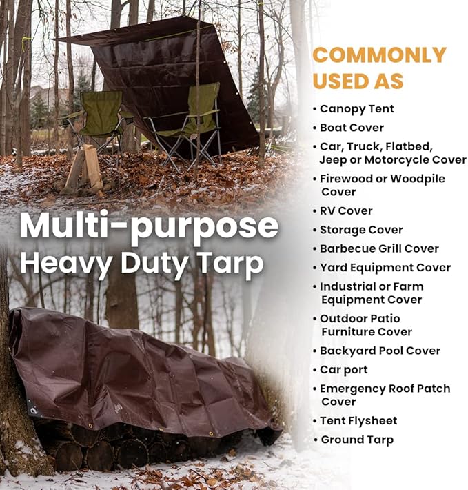 WHITEDUCK Super Heavy Duty Poly Tarp Cover 16 Mil & 10 Mil - Image 5