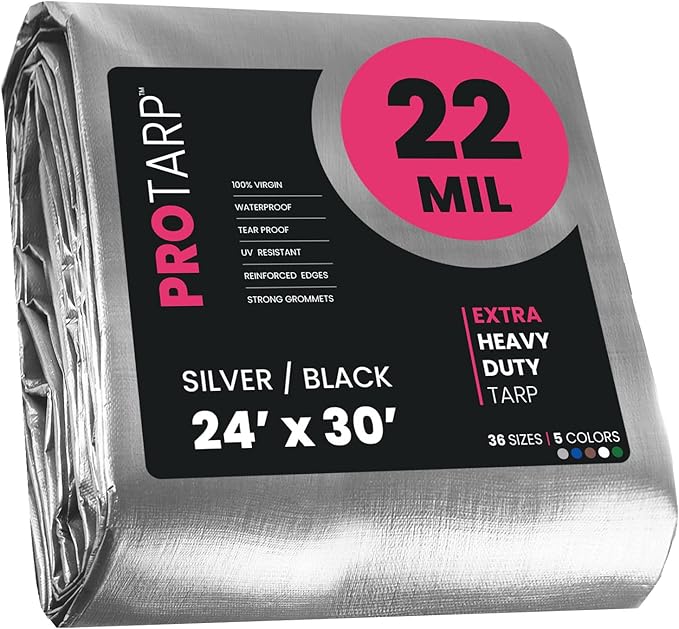 PROTARP Extreme Heavy Duty 22 Mil Tarp Cover, Waterproof, UV Resistant by Protarp