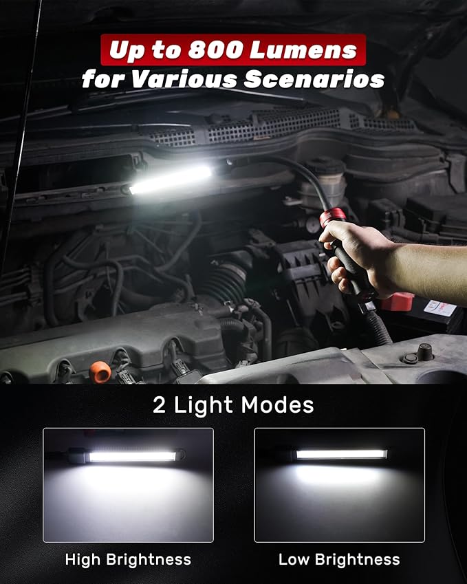 Rechargeable Work Light, 5000mAh Flexible Gooseneck LED Work Light - Image 4