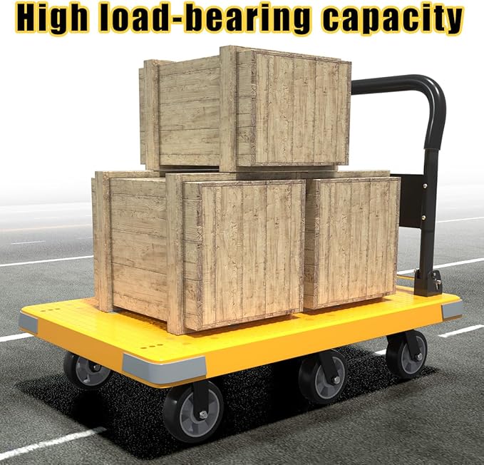 WUD Push Cart, Folding Mobile Platform Trolley, Thickened and Reinforced - Image 4